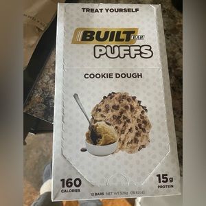 New box of built bar cookie dough puffs